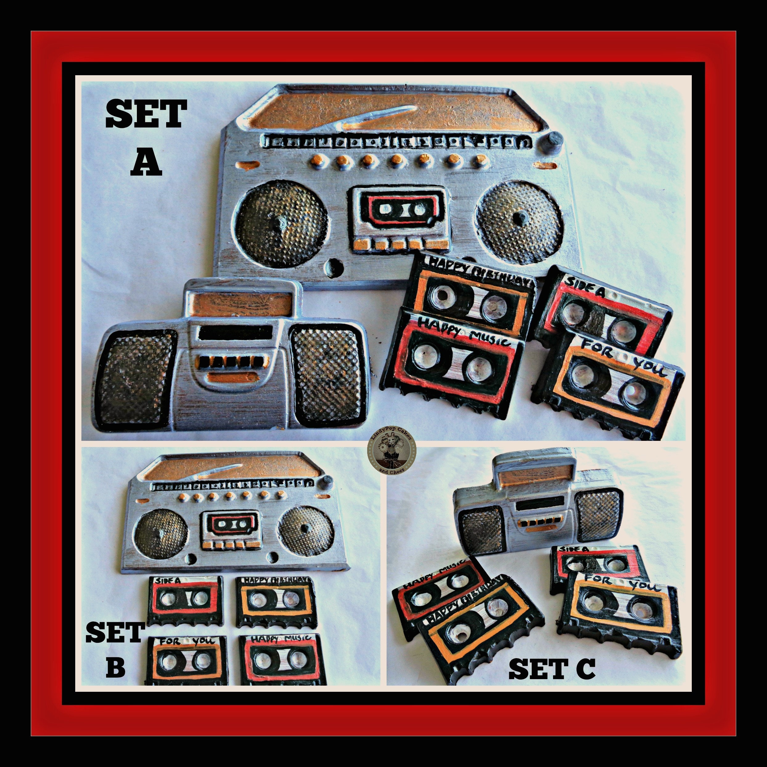 Poste Radio Cassette Rétro Gonflable 36x27 cm - accessoires années 80