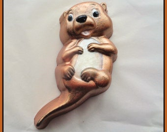 Chocolate Otter/Otter pup/River/Sea Otter baby/Animal/Gift Otter Lover/Otter Birthday/Unusual Baby Otter/Wife/Girlfriend/Edible Otter topper