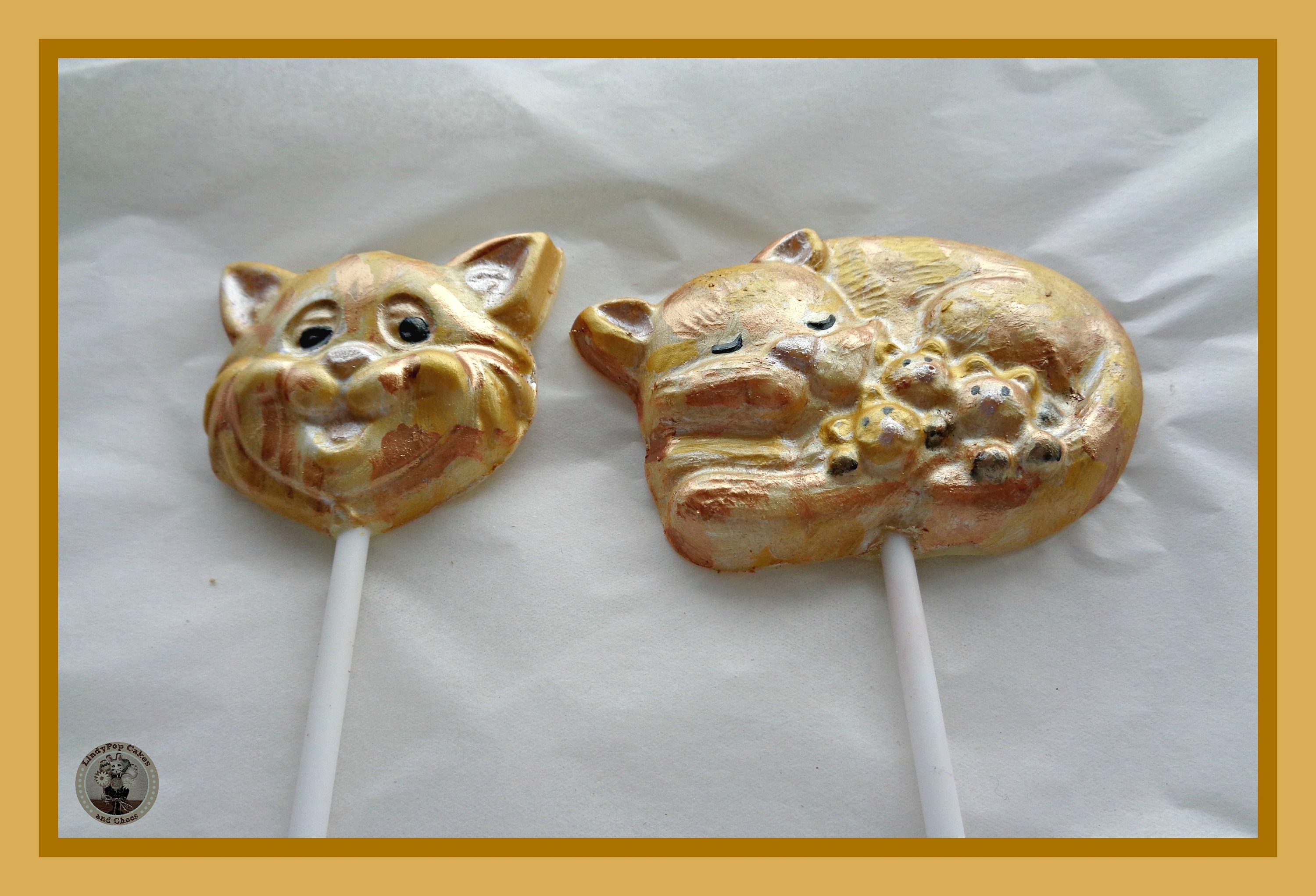 Chocolate Cat Lollipops/ginger Cat Gift/cat Chocolate Etsy
