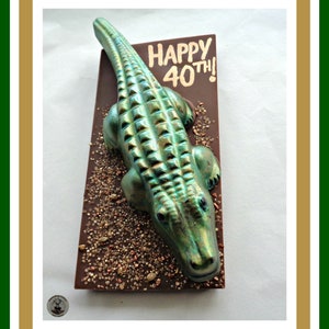 Crocodile Gift/Chocolate Crocodile Alligator/Gift Him/Reptile/Mens Gift/Male/Boy/Son/Dad/Brother/Husband/Boyfriend/Edible Crocodile Birthday