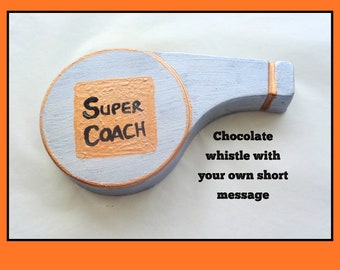 SPORTS COACH Gift for Coach/Chocolate Whistle/Football Referee/Sports Teacher/Edible/Hockey/Basketball/Football Team/Man/Husband