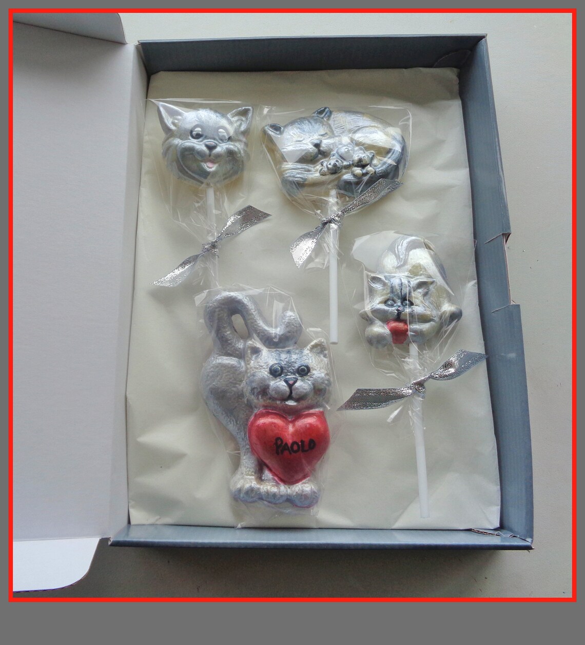 Chocolate Cat Lollipops/ginger Cat Gift/cat Chocolate Etsy