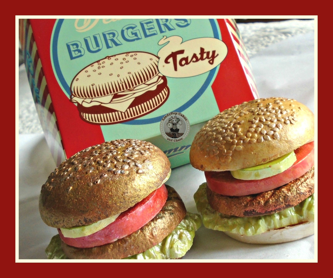 Chocolate Burger Gift/burger Chocolate Food/mens Chocolate Etsy