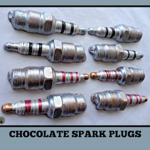 Chocolate Spark Plugs/Gift for Mechanic/Auto/Edible Spark plugs/Car gift/Cake Toppers/Car Repair/Breakdown Service/Husband/Boyfriend/Son/Him image 1