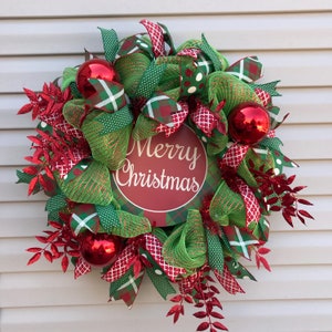 Elegant Christmas Mesh Wreath