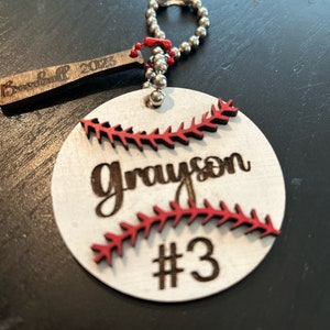 Personalized Baseball Bag Tag, Custom Sport Bag Tag, Baseball Bag Name Tag, Baseball Tag for Bag