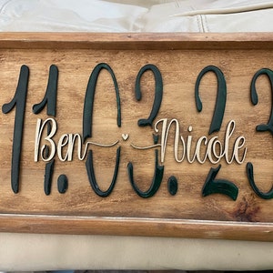 Personalized wedding, engagement, anniversary sign