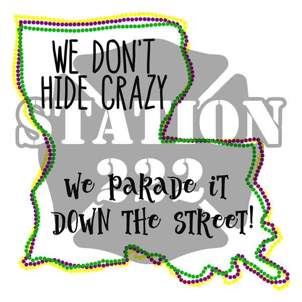 Mardi Gras Perle Louisiana SVG Datei schneiden