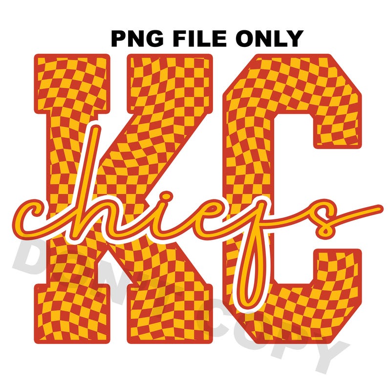KC Checkered Png File, Checkered, Football, Mascot, Gold, Red, Sports ...
