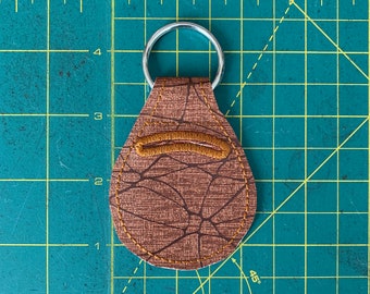 ITH Blank Round Key Fob with Quarter Holder Embroidery Design - ITH Blank Round Key Fob - Round Blank Embroidery design