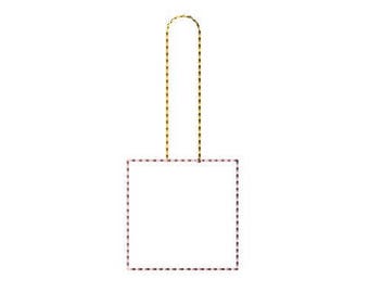 ITH Blank Square Key Fob Embroidery Design - ITH Blank Square Key Fob - Square Blank Embroidery design