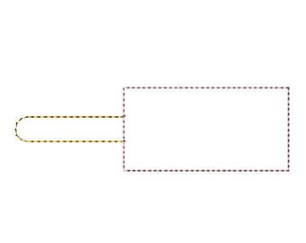 ITH Blank Rectangle Key Fob Embroidery Design - ITH Blank Rectangle Key Fob - Rectangle Blank Embroidery design