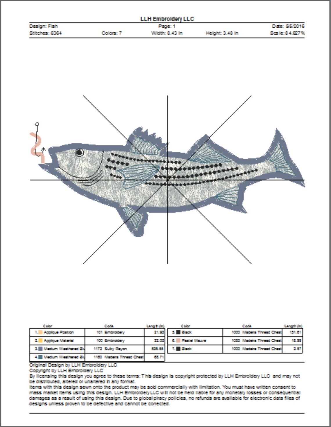 Rockfish Season Stripped Bass Embroidery Design Etsy