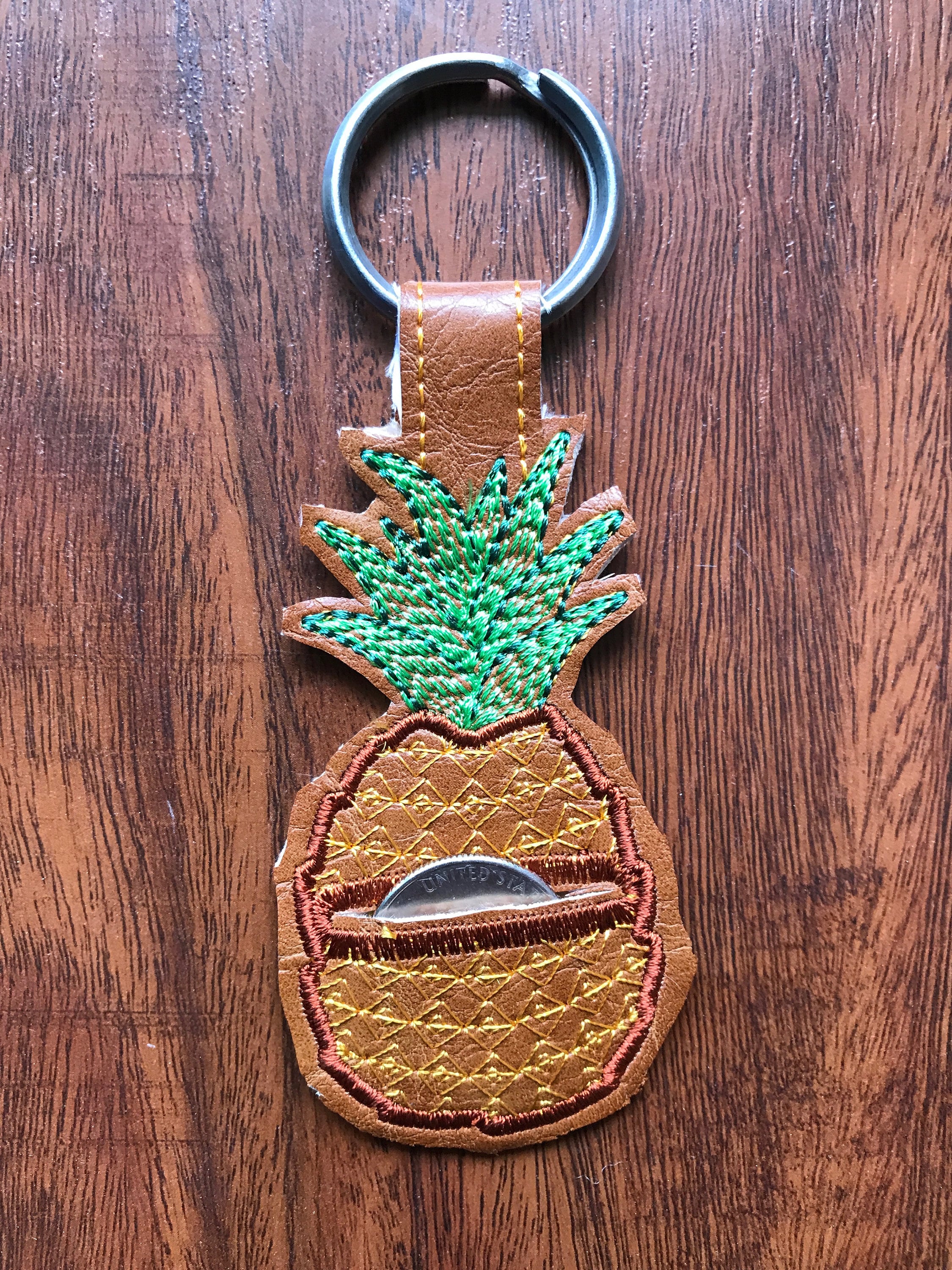 Ith pineapple key fob embroidery design pineapple key fob  etsy Ith pineapple key fob embroidery design pineapple key fob  etsy