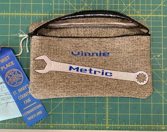 ITH Zipper bag for Wrenches - Bags labeled for both standard and metric wrench sets - bag is 11 x 7 inches