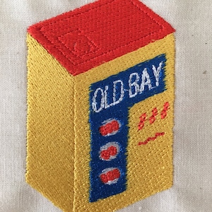 Add a little Old Bay to your crabs 2in x 3 in design - A must for Maryland Crabs