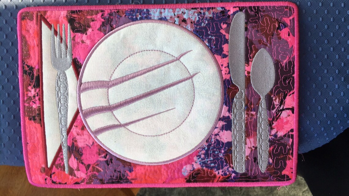 Cutlery Holder ITH in the Hoop Cutlery Embroidery Fits Etsy