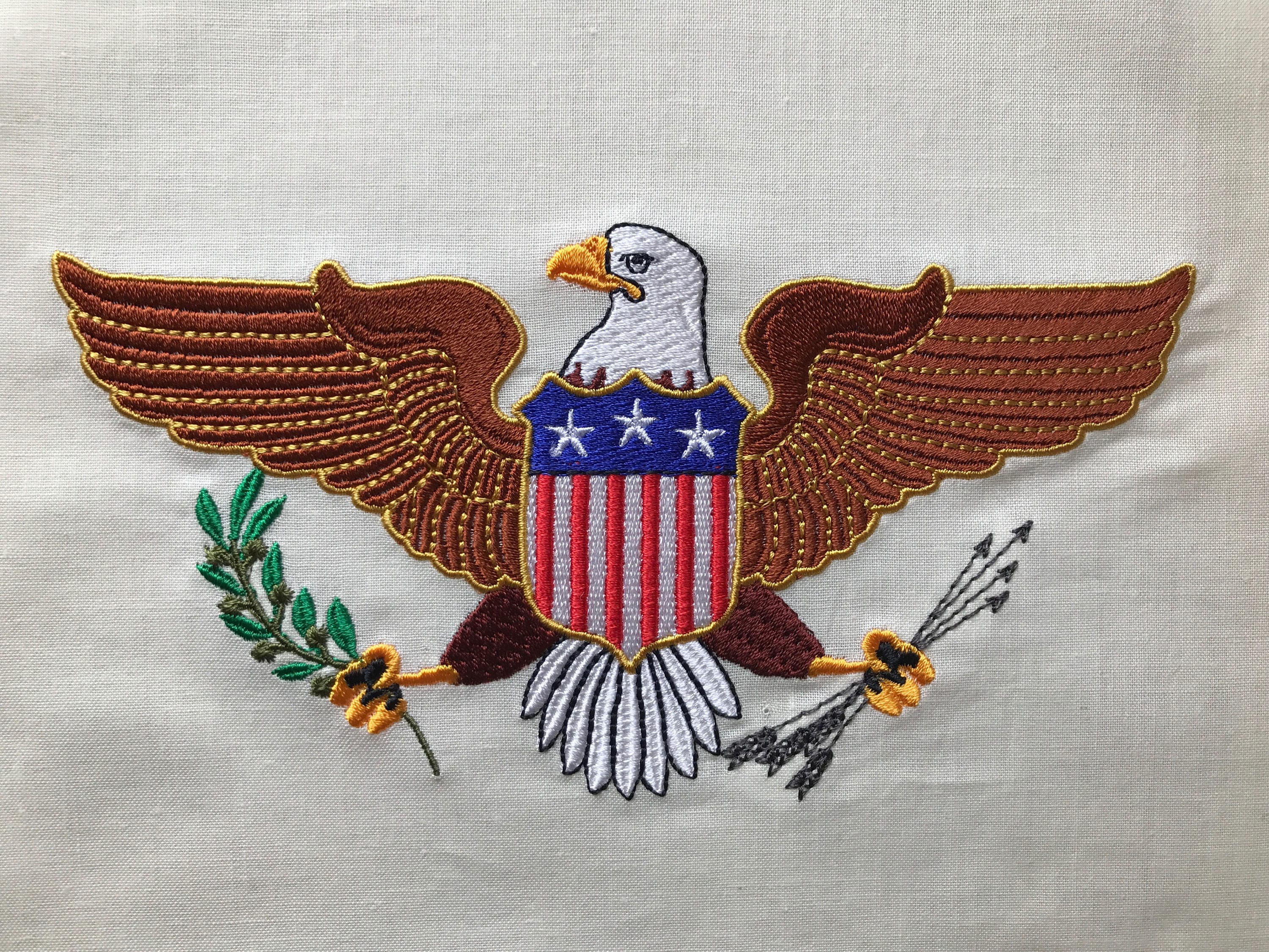USA Eagle Embroidery Design USA Seal Eagle Embroidery Design Etsy