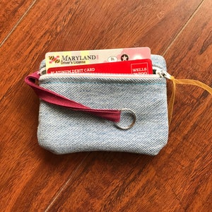 Bolsa con cremallera ITH - Bolsa con cremallera en blanco tamaño de la cartera - Bolsa con cremallera de la tarjeta de crédito y de identificación - Bolsa con cremallera ITH personalizable - En la bolsa con cremallera Hoop