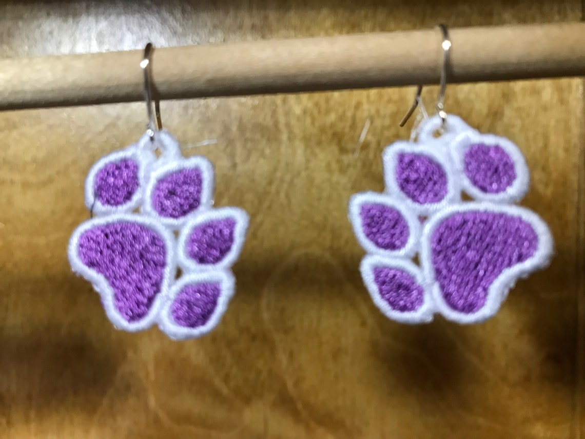 FSL Dog Earrings 3 FSL Dog Earring Embroidery design Free Etsy