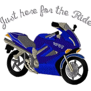 Motorcycle Embroidery Design