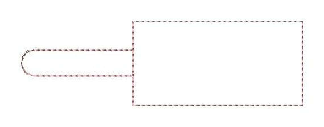 ITH Blank Rectangle Key Fob Embroidery Design ITH Blank - Etsy