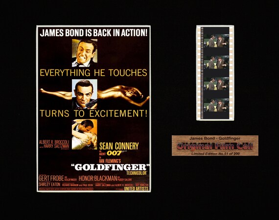 Goldfinger James Bond 007 Unframed Double Film Cell Picture - Etsy 