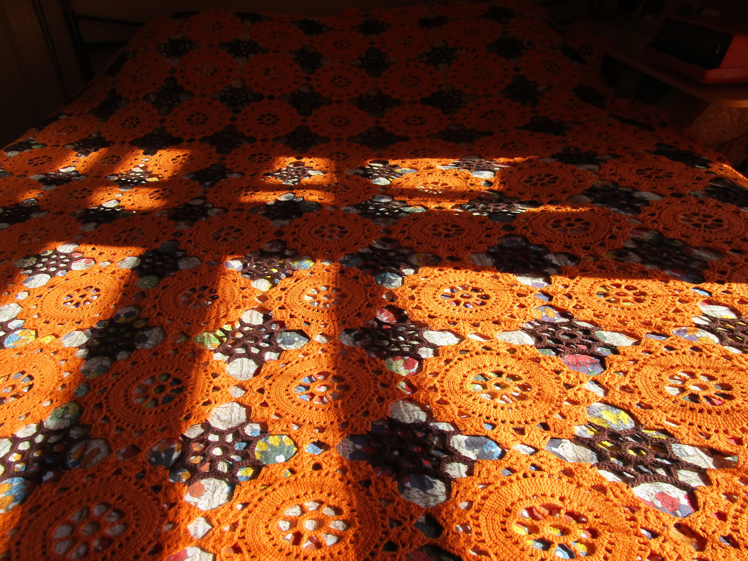 Vintage Handmade Crochet Bedspread / Gehaakte Sprei / Etsy