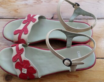 Vintage leather Camper sandals / sandalen / sandales / size US 9 UK 7,5 EUR 41 / 1980s