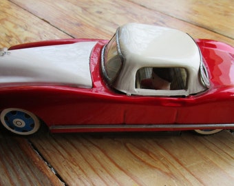 Coche deportivo Lucky vintage MF 753 * coche de juguete de hojalata, años 60
