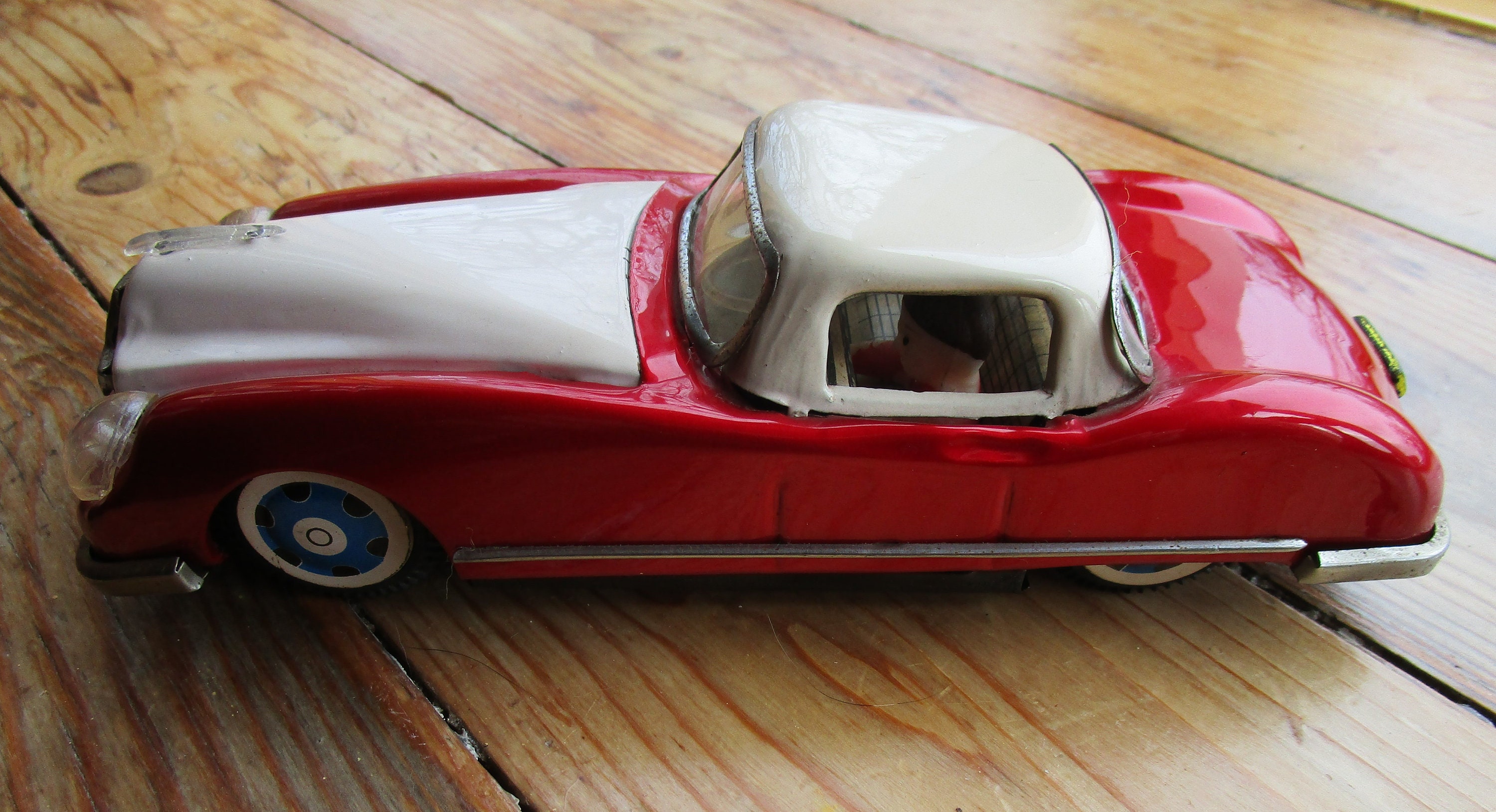 Vintage Lucky sports car MF 753 tin toy car 1960s Etsy