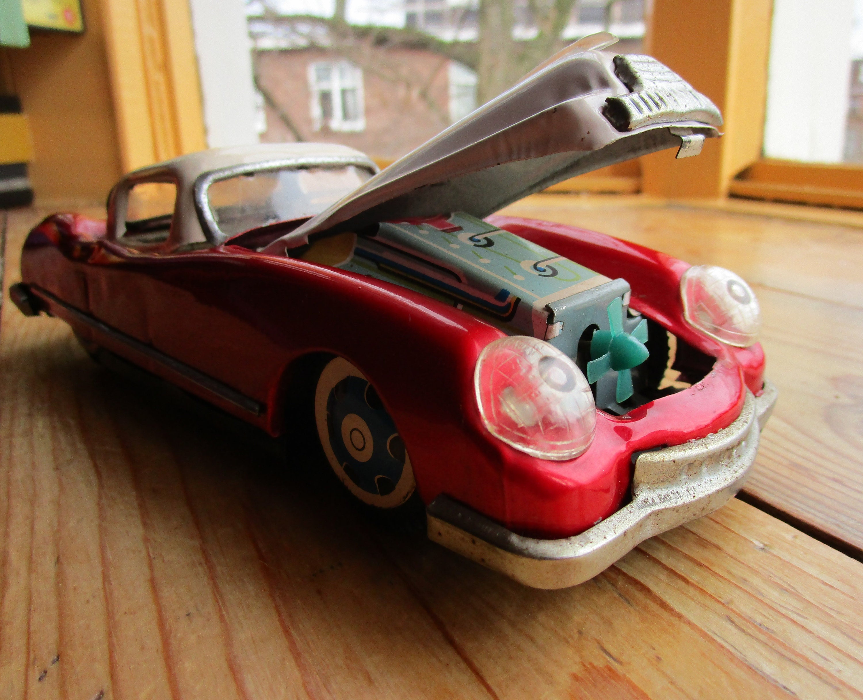 Vintage Lucky sports car MF 753 tin toy car 1960s Etsy
