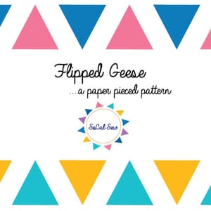 Flying Geese - Quilt Pattern - Easy Flying Geese Triangle Border - Quilt block  - patrón de colcha - motif de courtepointe - paper pieced