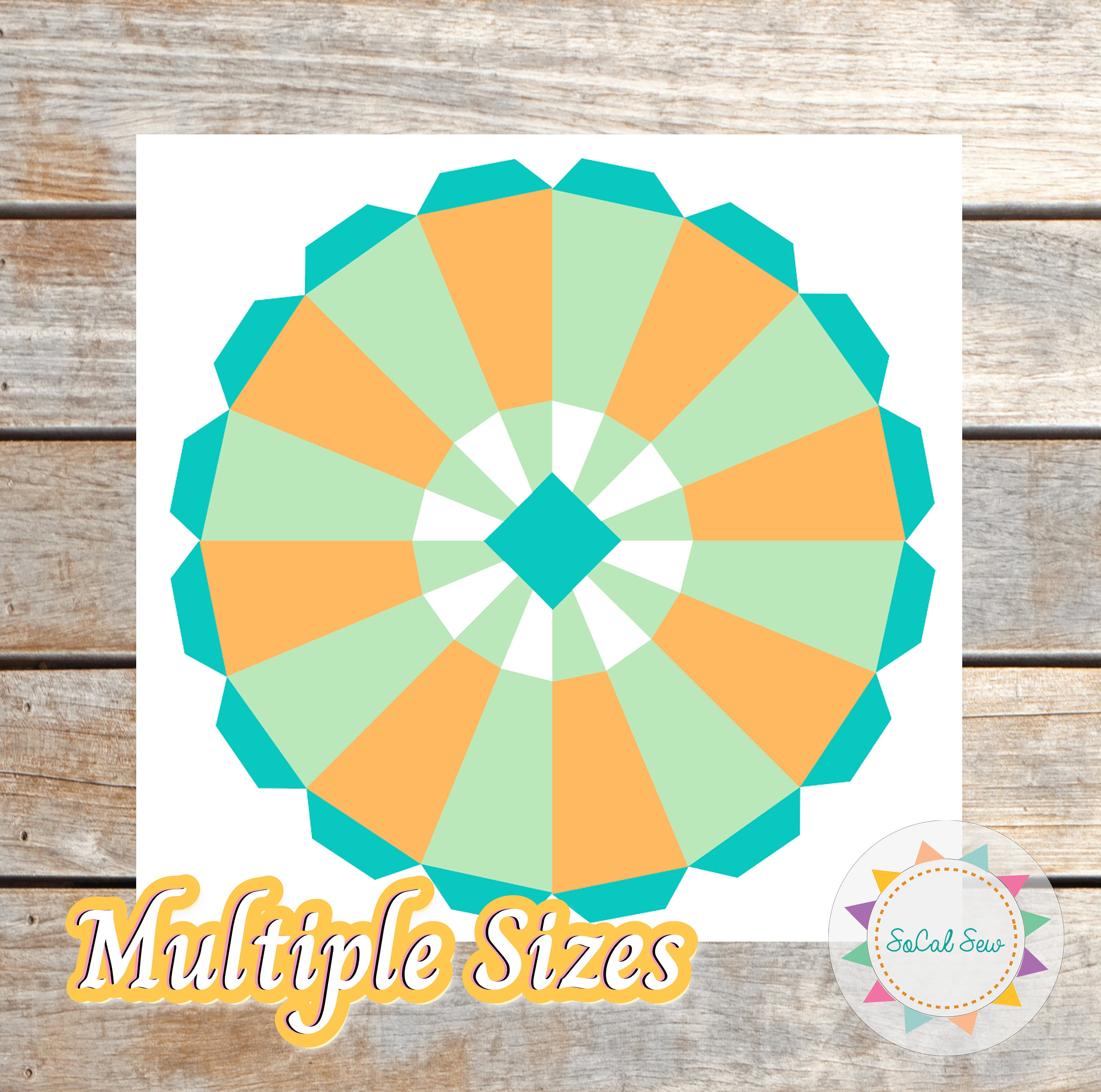 Malibu Beach Umbrella Quilt Block Pattern Beach Quilt Etsy