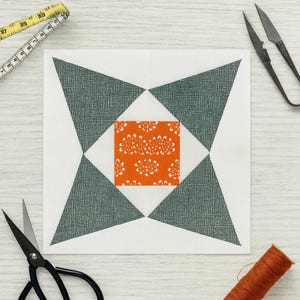 Star Quilt Pattern: Modern Paper Piecing (PDF Download, 10&quot; Block Size)