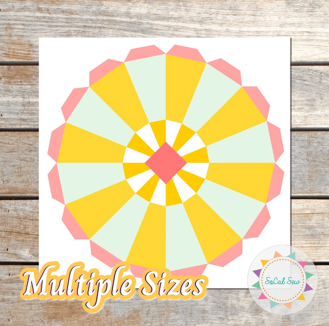 Malibu Beach Umbrella Quilt Block Pattern Beach Quilt Etsy