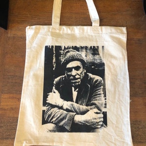 Charles Bukowski Natural Screen Printed Tote Bag Pulp Factotum Ham on Rye Post Office