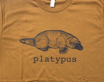 Platypus Unisex Sceen Printed T Shirt kinda a gohper like duck thingee