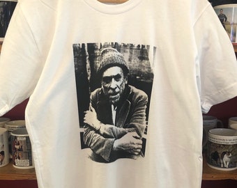 Charles Bukowski T Shirt Screen Printed Los Angeles Barfly Factotum Pulp Ham on Rye