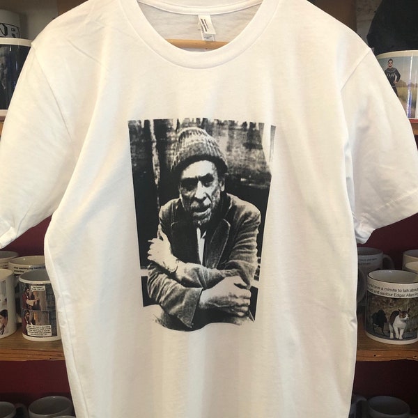 Camiseta de Charles Bukowski serigrafiada con el logo de Los Ángeles Barfly Factotum Pulp Jamón sobre pan de centeno