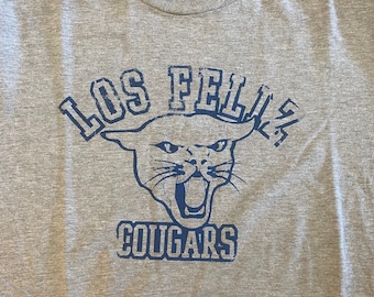 Los Feliz Cougars Screen Printed T Shirt Los Angeles California