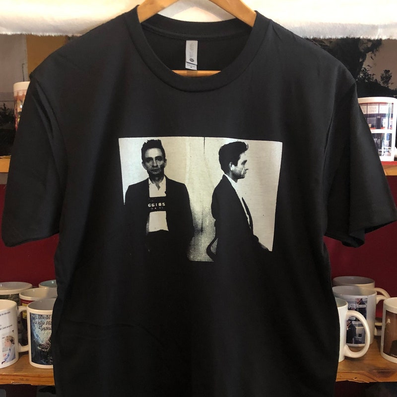 Johnny Cash Man in Black Shirt - Etsy