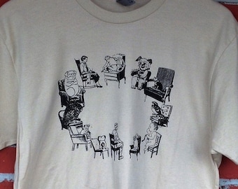 Buddies & Pals Meeting Up Circle Friends Screen Printed T-Shirt Cute