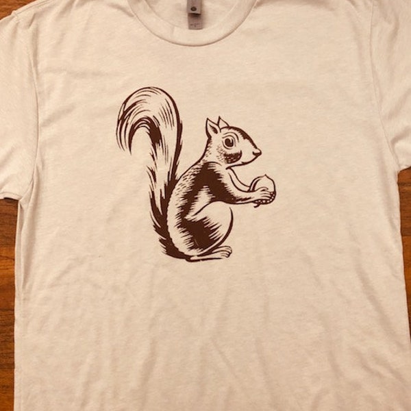 Super Cute Squirrel Screen Printed T-Shirt Last Man on Earth