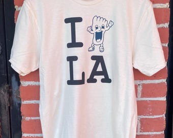 I Hafo Safo LA Screen Printed T Shirt Front and Back Print I Happy Foot Sad Foot Los Angeles