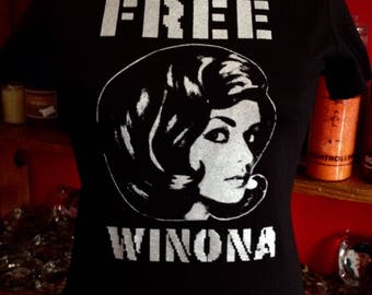 Das Original Free Winona Siebdruck-Damen-T-Shirt in Weiß