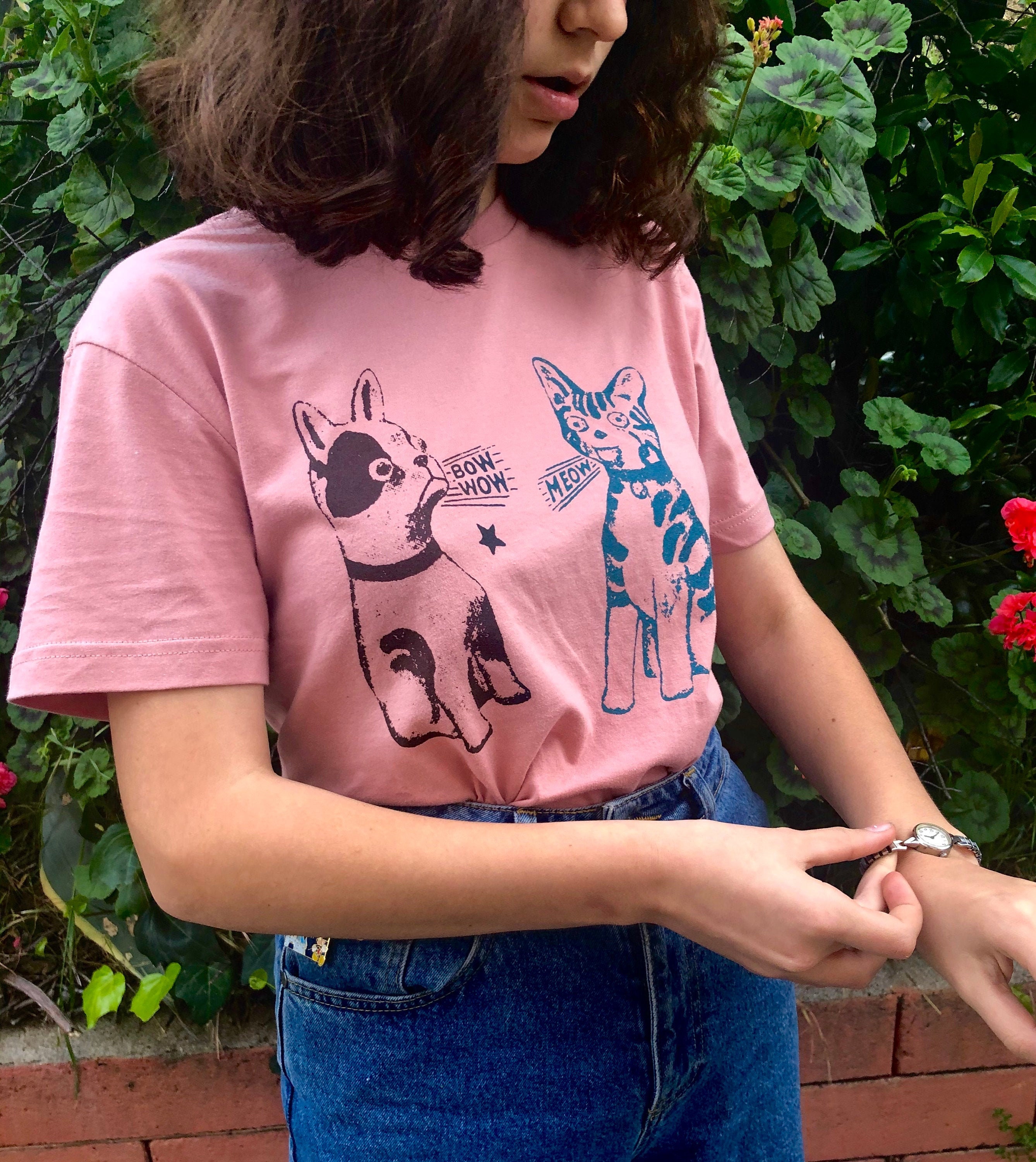【CPGN STUDIO】Bow Wow Embroidery Short Sleeve T-shirt Bow Wow Wow Shirt - Etsy