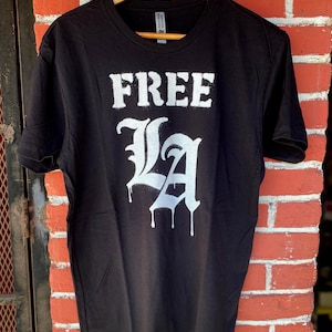 FREE LA Screen Printed T Shirt Los Angeles Ice out of LA California