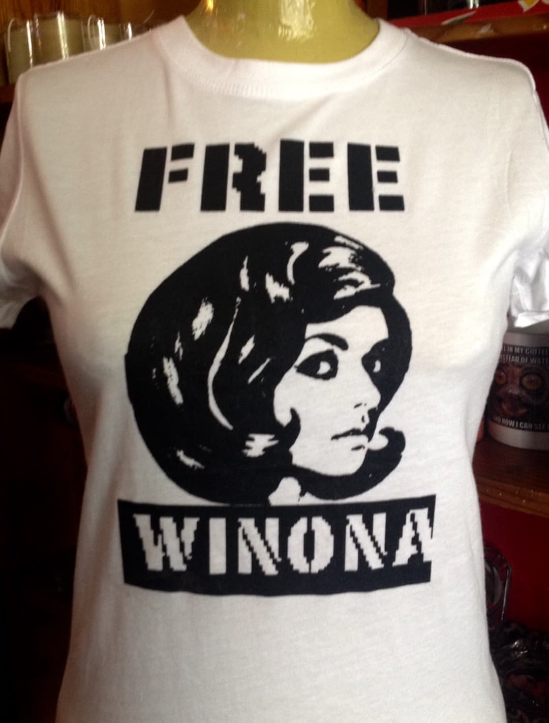 The Original Free Winona Silk Screened White T shirt Womens and Mens Sizes Etsy