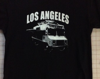 Los Angeles Taco Truck Screen Printed Unisex Bkack T Shirt California